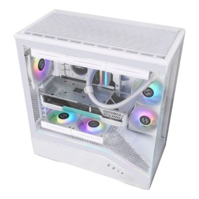 10. Obudowa PC Lian Li Vector V100, Midi-Tower, ATX, RGB, Szkło Hartowane - Białe