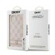 8. Etui DKNY Leather Checkered Mono Pattern & Printed Stripes na iPhone 15 / 14 / 13 - różowe