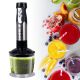 4. ELDOM BLENDER WIELOFUNKCYJNY BL250 VEXI 800W CZARNO-SREBRNY METALOWA KOŃCÓWKA DO ROZDRABNIANIA, POJEMNIK Z NOŻEM SIEKAJĄCYM O