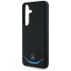 6. Etui Mercedes Leather Contrasted Blue Horizontal Curve MagSafe na Samsung Galaxy S25 - czarne