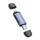 5. Czytnik kart pamięci Wozinsky WCR-5G do SD i microSD USB-A 3.0 / USB-C 3.0 aluminiowy - szary