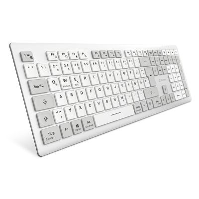 Sharkoon OfficePal K30W wh klawiatura Dom/Biuro USB QWERTZ Niemiecki Biały