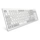 Sharkoon OfficePal K30W wh klawiatura Dom/Biuro USB QWERTZ Niemiecki Biały