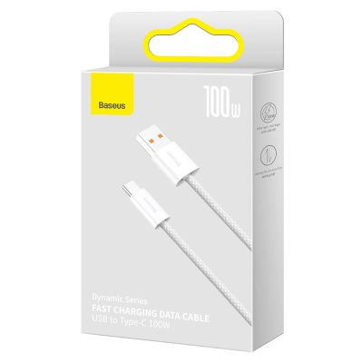 5. Baseus Dynamic Series kabel USB - USB Typ C 100W 2m biały (CALD000702)