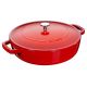 7. Głęboka patelnia do duszenia z pokrywką Staub - 24 cm, Czerwony