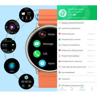 3. Smartwatch RUBICON RNCF15 Tytan/Black SMARUB259