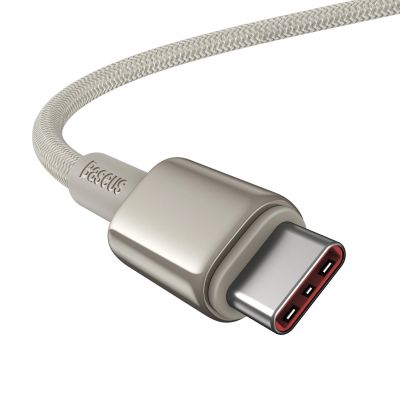 4. Kabel Baseus Tungsten Gold USB-C / USB-C 100W 2m - złoty