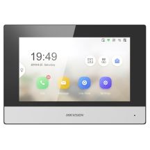 Monitor wideodomofonu HIKVISION DS-KH6320-WTE1 17,8cm (7") Czarny, Srebrny
