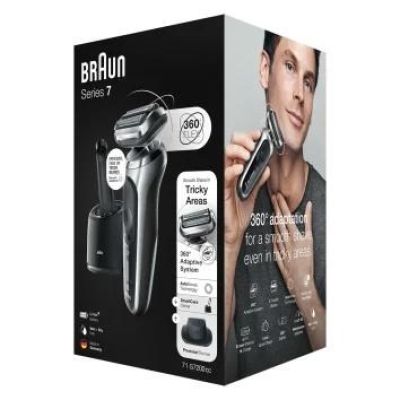 7. Braun Series 7 71-S7200c Golarka foliowa Przycinarka Czarny, Srebrny
