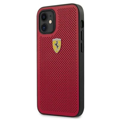 2. Etui Ferrari On Track Perforated na iPhone 12 mini - czerwone