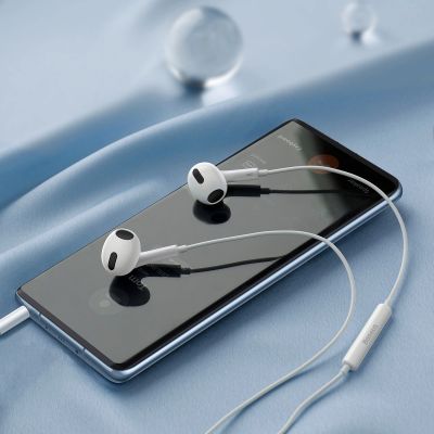 9. Baseus Encok H17 słuchawki przewodowe minijack 3.5mm biały (NGCR020002)