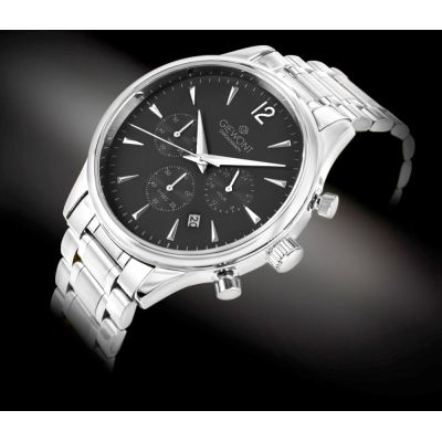 2. Zegarek Męski Giewont Chronograph Sapphire Srebrny GW6310-B2