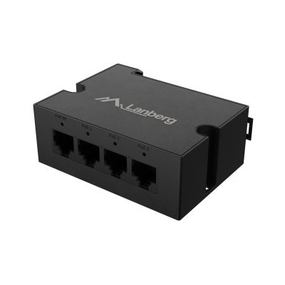 7. LANBERG SWITCH POE EXTENDER 1XIN 3XOUT 1GB ETHERNET DIN RAIL 90W