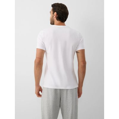 2. T-shirt slim z nadrukiem męski 4F 4FRAW26TTSHM4666-10S