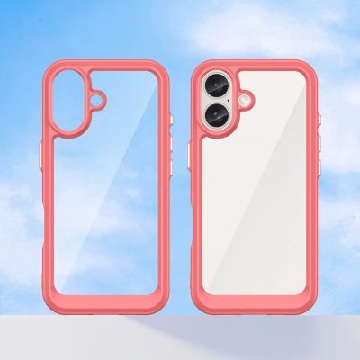 8. Etui Outer Space Case z żelową ramką do iPhone 16 - czerwone