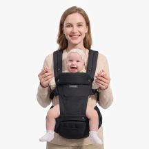 Momcozy Hip Seat Baby Carrier Black Medium | Nosidełko z siedziskiem biodrowym | Ergonomiczne, kolor czarny, rozmiar M