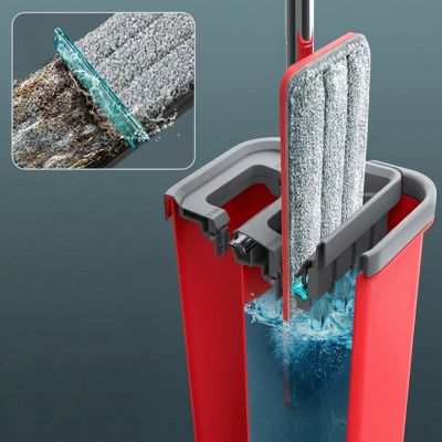 27. GREENBLUE MOP PŁASKI Z WIADREM I WYCISKACZEM MAXICLEAN + DWA WKŁADY MICROFIBRA HQ, POJEMNOŚĆ 8L GB870