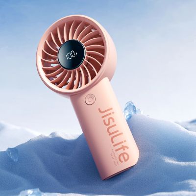 4. Mini wentylator Jisulife Handheld Fan Life4 3600mAh przenośny wiatraczek USB - różowy