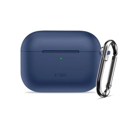 2. Etui Tech-Protect Silicone Hook na AirPods Pro - granatowe