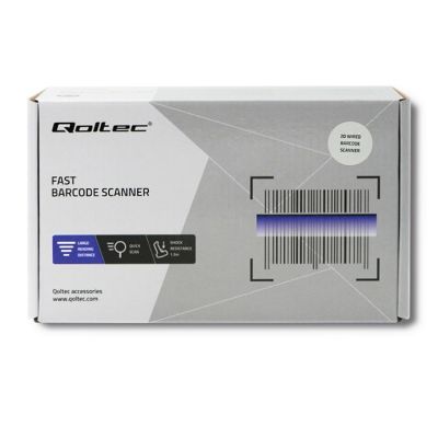 14. QOLTEC CZYTNIK KODÓW KRESKOWYCH 1D I 2D | USB
