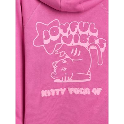 8. Bluza dresowa nierozpinana z kapturem dziewczęca 4F 4FJRAW25TSWSF2439-54S