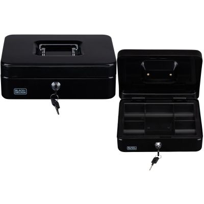 11. KASETKA METALOWA NA PIENIĄDZE DOKUMENTY 25x8,5x18CM BLACK + DECKER