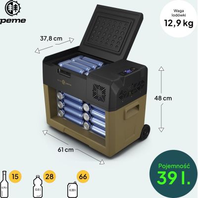 10. Peme Expedition 39 L lodówka podróżna Prąd elektryczny Brązowy