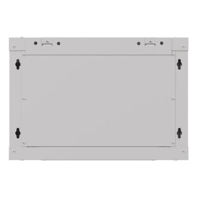 12. Szafa instalacyjna rack wisząca 19" 6U 540x350 szara drzwi przeszklone Lanberg (Flat Pack)