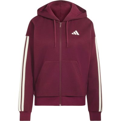 2. Bluza damska adidas Essentials 3-Stripes Full-Zip bordowa KX0785