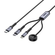 UNITEK KABEL USB-C 3W1 USB-C + LIGHTNING + AW, PD 100W 480 MBPS 1,2M