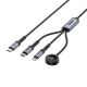 UNITEK KABEL USB-C 3W1 USB-C + LIGHTNING + AW, PD 100W 480 MBPS 1,2M