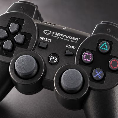 22. Gamepad bezprzewodowy Esperanza EGG109K (PS3; kolor czarny)