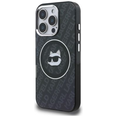 2. Etui Karl Lagerfeld IML Choupette Head Logo MagSafe na iPhone 16 Pro Max - czarne