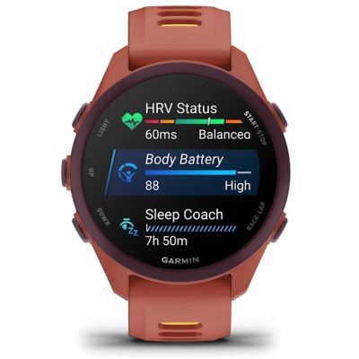 6. Zegarek Garmin Forerunner 170 42,6mm Music Red Pink Mango