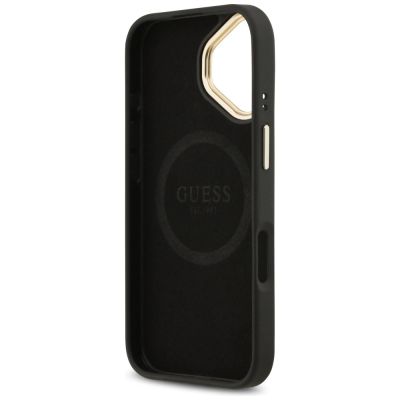 7. Etui Guess 4G Logo Plate MagSafe na iPhone 17 - czarne