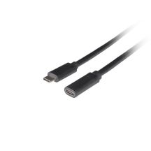 LANBERG PRZEDŁUŻACZ USB-C M/F 3.1 0.5M CZARNY