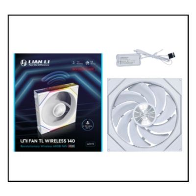 3. Wentylator bezprzewodowy Lian Li UNI FAN, ARGB, PWM - 140mm, biały