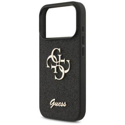 6. Etui Guess Fixed Glitter Big 4G na iPhone 17 Pro - czarne