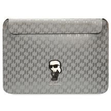 Pokrowiec Karl Lagerfeld Saffiano Monogram Ikonik na laptopa 14" - srebrny