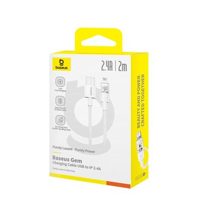6. Kabel Baseus Gem 2.4A 2m (biały)
