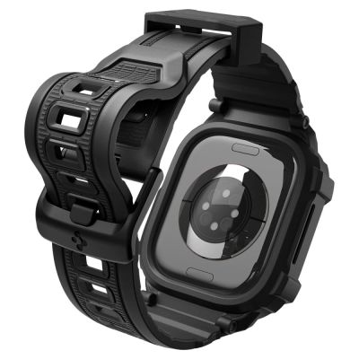2. Pasek z obudową Spigen Rugged Armor Pro na Apple Watch 42 mm - czarny matowy