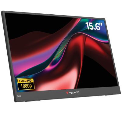 7. Verbatim Portable 15.6" FHD Monitor LIGHT Przenośny monitor Czarny 39,6 cm (15.6") LCD 1920 x 1080 px