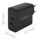 7. QOLTEC ŁADOWARKA SUPER QUICK PD | 1XUSB-C | 1XUSB | 90W | 5-20V | 2.4-4.35A | CZARNA