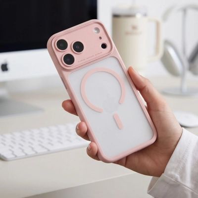 9. Etui Tech-Protect MagPeak MagSafe CC na iPhone 18 Pro / 17 Pro - różowe matowe