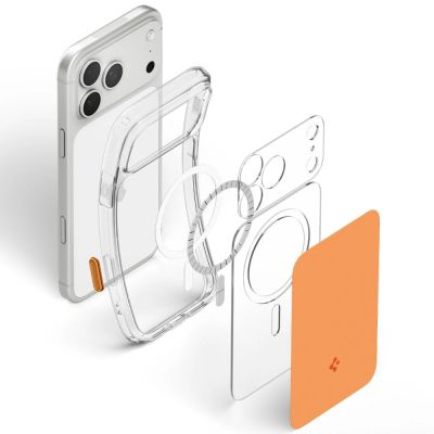 4. Etui Spigen Ultra Hybrid MagSafe na iPhone 18 Pro / 17 Pro - pomarańczowe