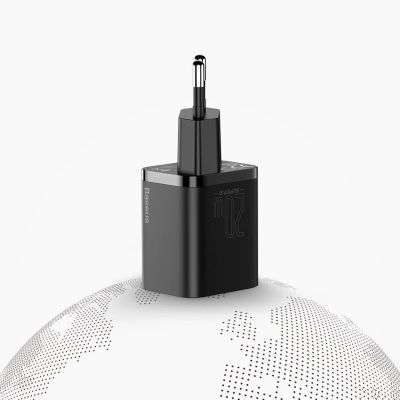 15. Baseus Super Si 1C szybka ładowarka USB Typ C 20W Power Delivery + kabel USB Typ C - Lightning 1m czarny (TZCCSUP-B01)