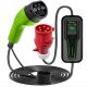 13. Qoltec 52467 Mobilna ładowarka do samochodu elektrycznego EV z regulacją 2w1 Typ2 | 11kW | 3 Fazy | CEE 5 PIN| LCD |Przenośna | Wallbox | 5m