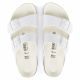 9. Klapki damskie/męskie Birkenstock Arizona Birko-Flor Regular na szeroką stopę na lato białe (1019061)