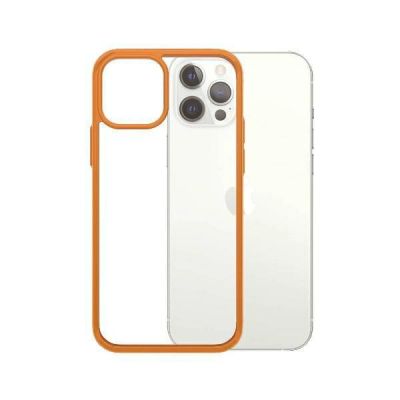 2. Etui PanzerGlass ClearCase na iPhone 12 / 12 Pro - przezroczysto-pomarańczowe