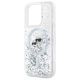 6. Etui Karl Lagerfeld Liquid Glitter Karl & Choupette Head Magsafe na iPhone 15 Pro Max - przezroczyste